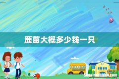 鹿苗大概多少钱一只