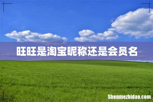 旺旺是淘宝昵称还是会员名