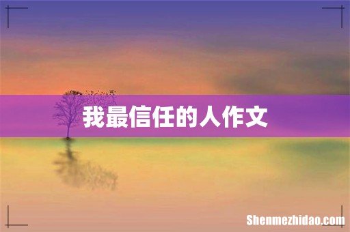 我最信任的人作文