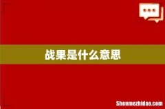 战果是什么意思