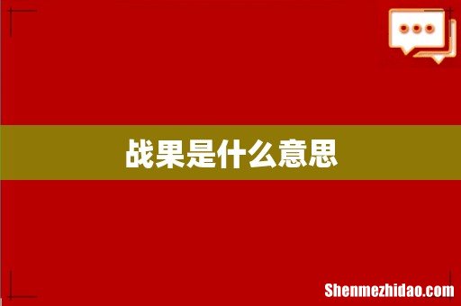 战果是什么意思