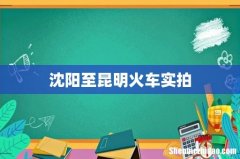 沈阳至昆明火车实拍