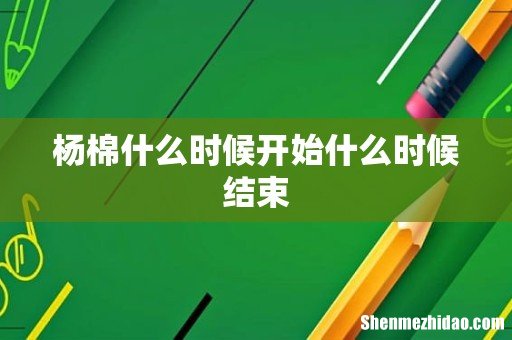 杨棉什么时候开始什么时候结束
