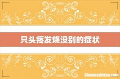 只头疼发烧没别的症状
