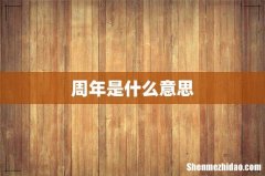 周年是什么意思