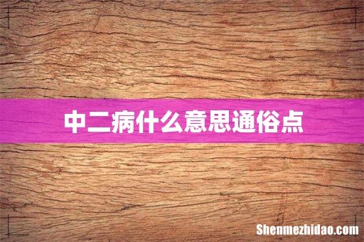 中二病什么意思通俗点