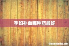 孕妇补血哪种药最好