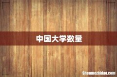 中国大学数量