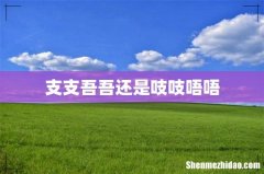 支支吾吾还是吱吱唔唔