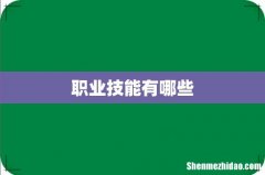 职业技能有哪些