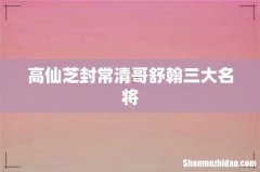 高仙芝封常清哥舒翰三大名将