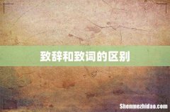 致辞和致词的区别