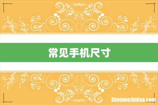常见手机尺寸