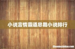 小说言情霸道总裁小说排行