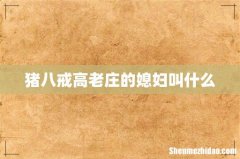 猪八戒高老庄的媳妇叫什么