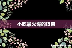 小吃最火爆的项目