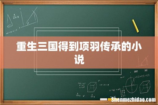 重生三国得到项羽传承的小说