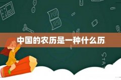 中国的农历是一种什么历