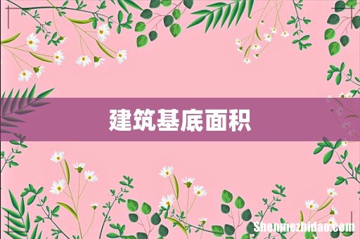 建筑基底面积