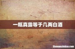 一瓶真露等于几两白酒
