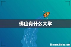 佛山有什么大学