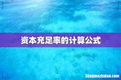 资本充足率的计算公式