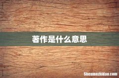 著作是什么意思
