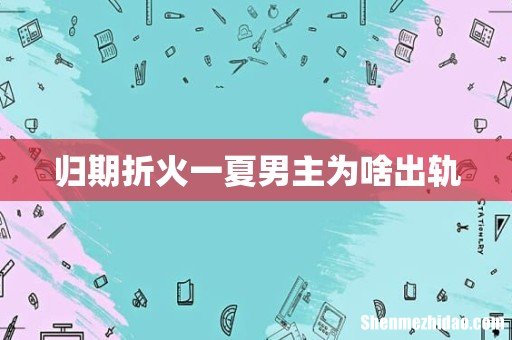 归期折火一夏男主为啥出轨