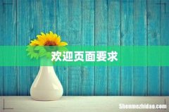 欢迎页面要求