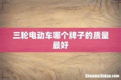 三轮电动车哪个牌子的质量最好