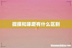 捉摸和琢磨有什么区别