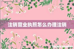 注销营业执照怎么办理注销