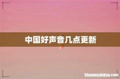 中国好声音几点更新