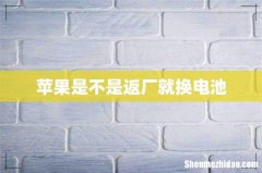 苹果是不是返厂就换电池