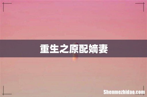 重生之原配嫡妻