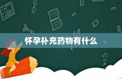 怀孕补充药物有什么