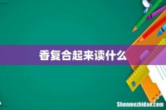香复合起来读什么
