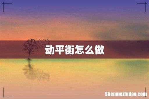 动平衡怎么做