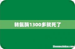 转氨酶1300多就死了