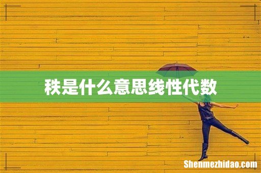 秩是什么意思线性代数