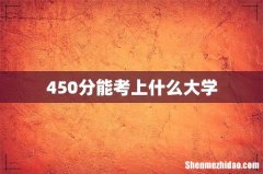 450分能考上什么大学