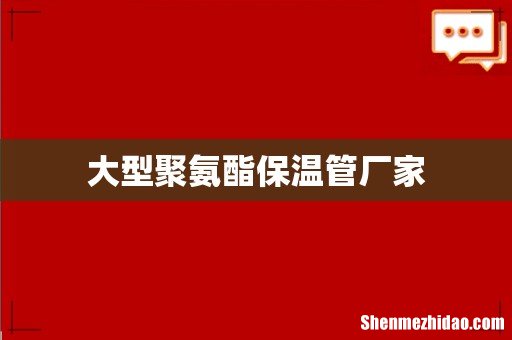 大型聚氨酯保温管厂家