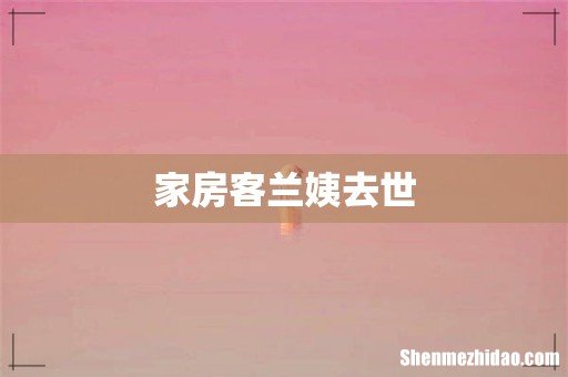家房客兰姨去世