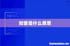 知音是什么意思
