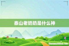 泰山老奶奶是什么神