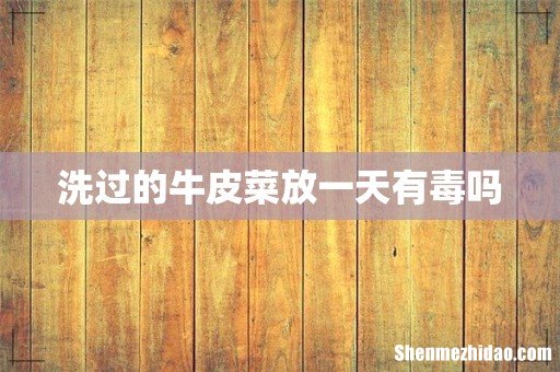 洗过的牛皮菜放一天有毒吗