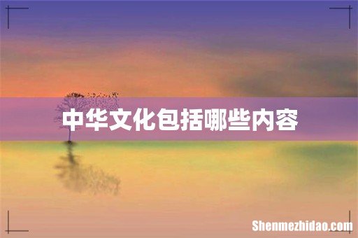 中华文化包括哪些内容
