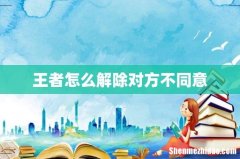 王者怎么解除对方不同意