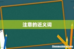 注意的近义词