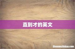 直到才的英文